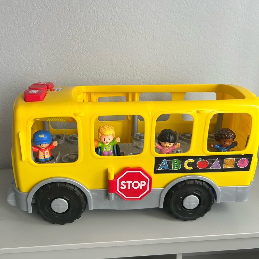 Yellow School Bus Toy with Figures